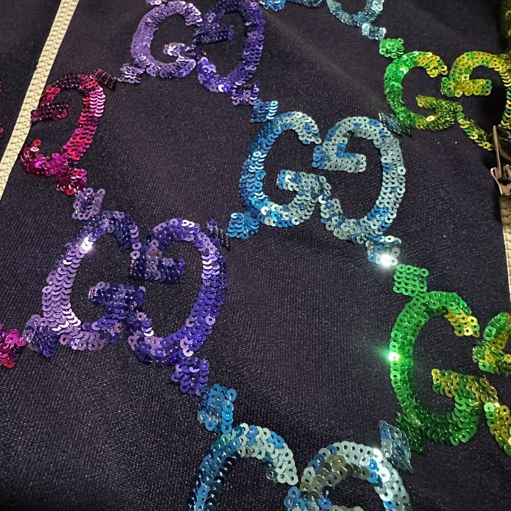 Gucci Rainbow Sequin Track Jacket - image 4